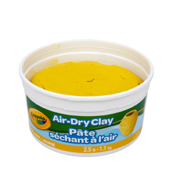 Crayola 2.5lb Yellow Resealable Air Dry Clay Tub, , hi-res, image 2