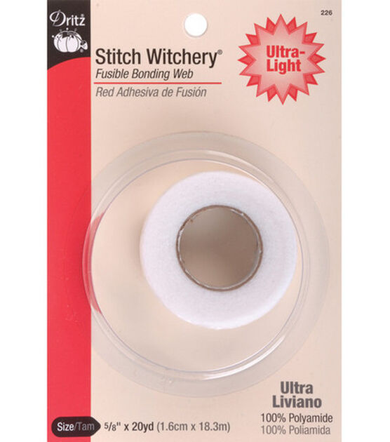 Bundle Stitch Witchery Hemming Tape 5/8 Ultra 20 yds & 1/4 Regular 20 yds  fusible bonding Web Tape
