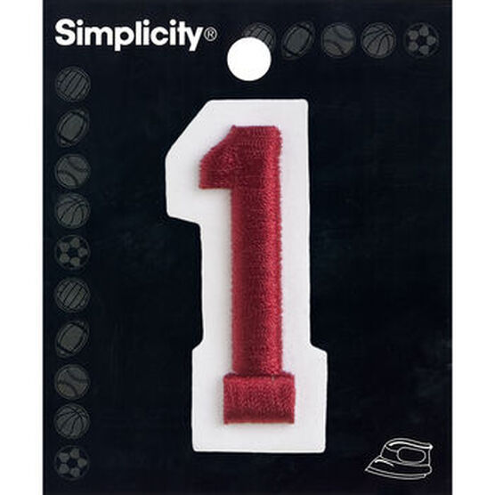 Simplicity 2" Raised Embroidered Number Applique, , hi-res, image 1