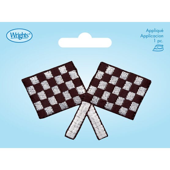Wrights Racing Flags Iron On Patch