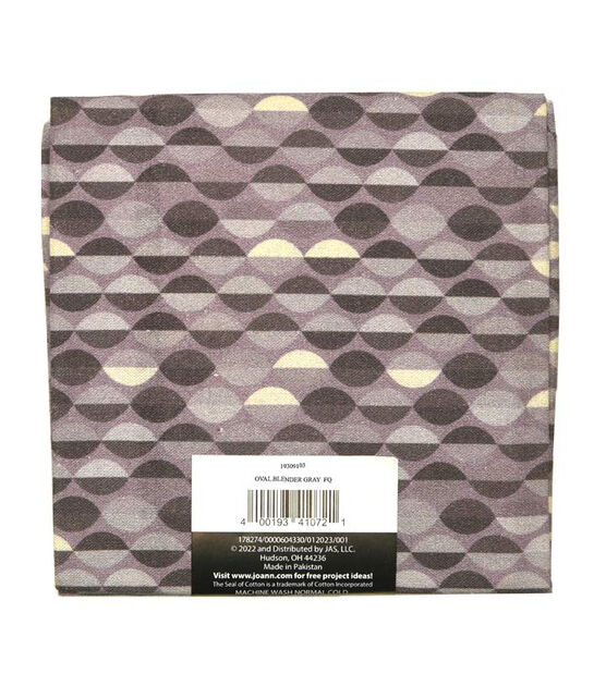 18" x 21" Gray Oval Blender Cotton Fabric Quarter 1pc by Keepsake Calico, , hi-res, image 2