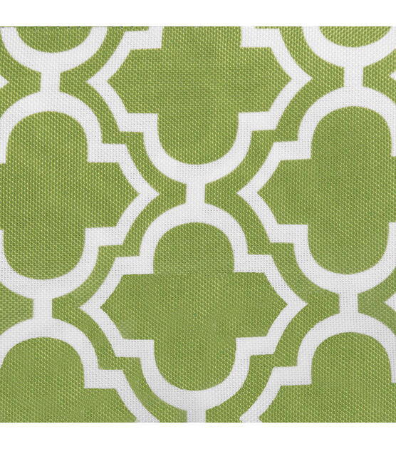 Design Imports Green Lattice Outdoor Tablecloth Round, , hi-res, image 2