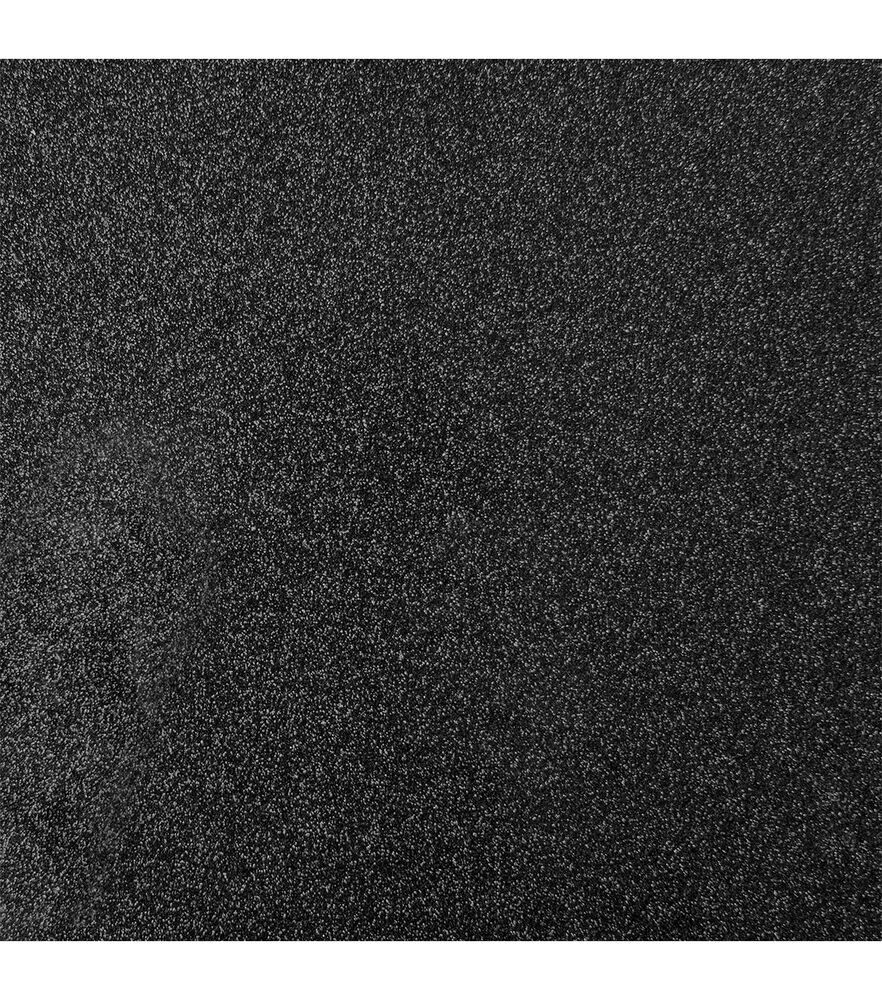 Cricut 12" x 5' Glitter Iron On Heat Transfer Vinyl Roll, Black, swatch, image 1