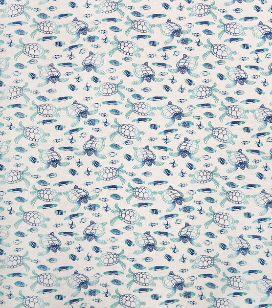 Turtles on White Super Snuggle Flannel Fabric