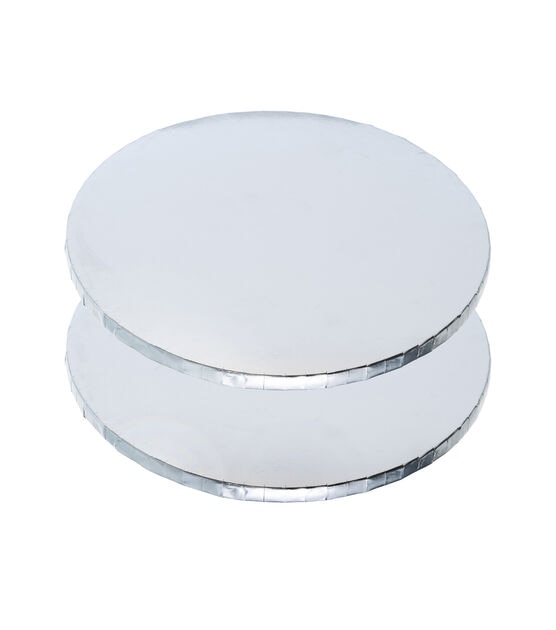 12" Silver Round Cake Boards 2pk by STIR, , hi-res, image 3