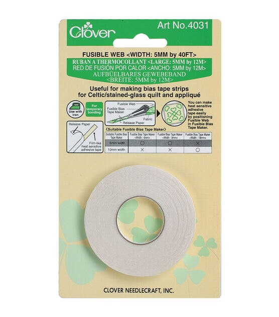 Clover Fusible Web for 6mm 9mm Bias Tape Makers