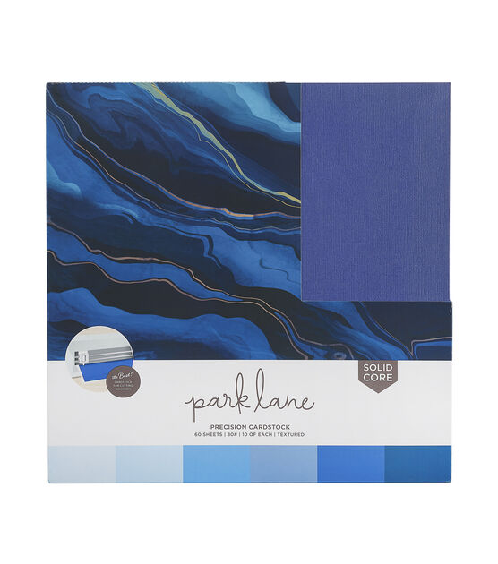 60 Sheet 12" x 12" Blue Precision Cardstock Paper Pack by Park Lane