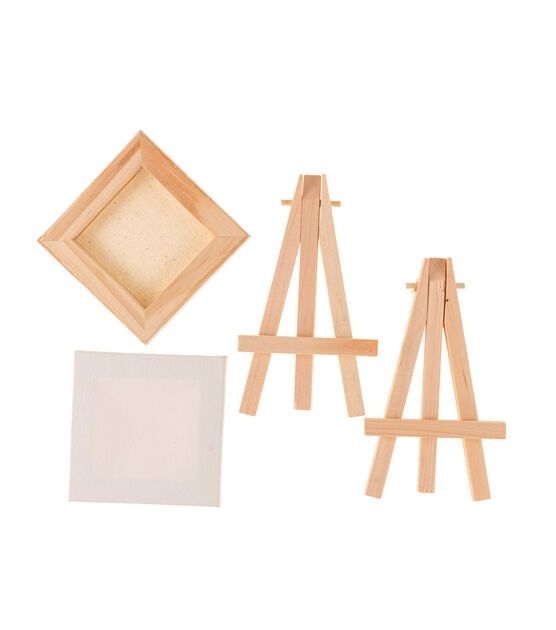 Hello, Artist! Party Pack Mini Canvas With Easel 4pc, , hi-res, image 8