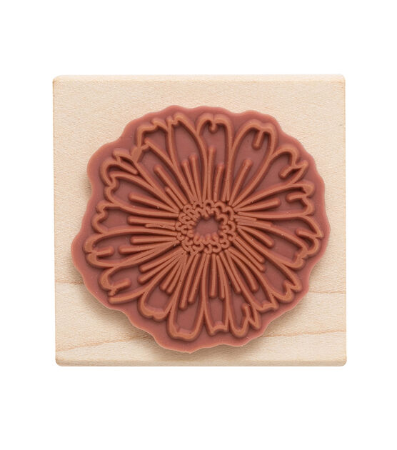 American Crafts Wooden Stamp Flower 5, , hi-res, image 2