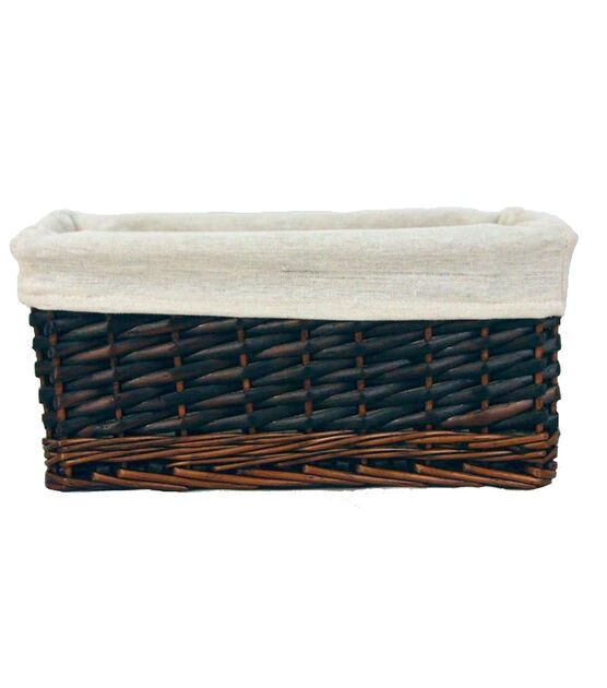 Organizing Essentials 11.5" x 5" Willow Lined Media Basket