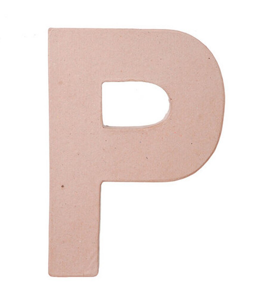 Darice 8'' Paper Mache Alphabet Letters, P, swatch