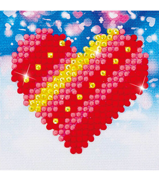 Diamond Embroidery Facet Art Kit 4.7"X4.7" Patchwork Heart