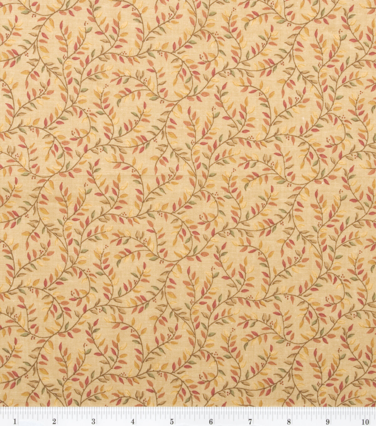 Calico Cotton Quilting Fabric #1665 Brown on White By the Yard