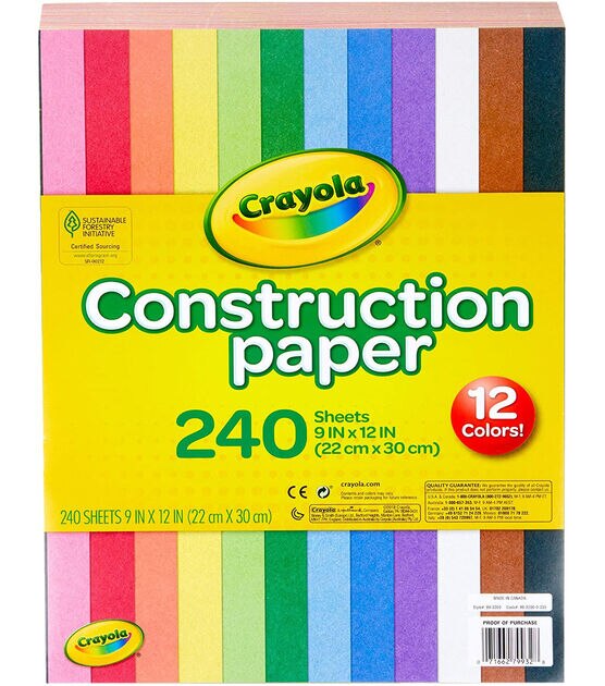 Crayola 48 Sheet 9 x 12 Construction Paper Shapes