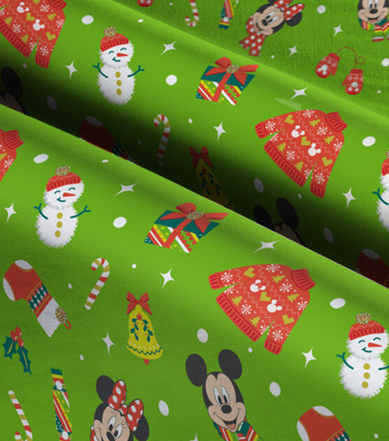 Mickey & Minnie Icons Christmas Cotton Fabric, , hi-res, image 3