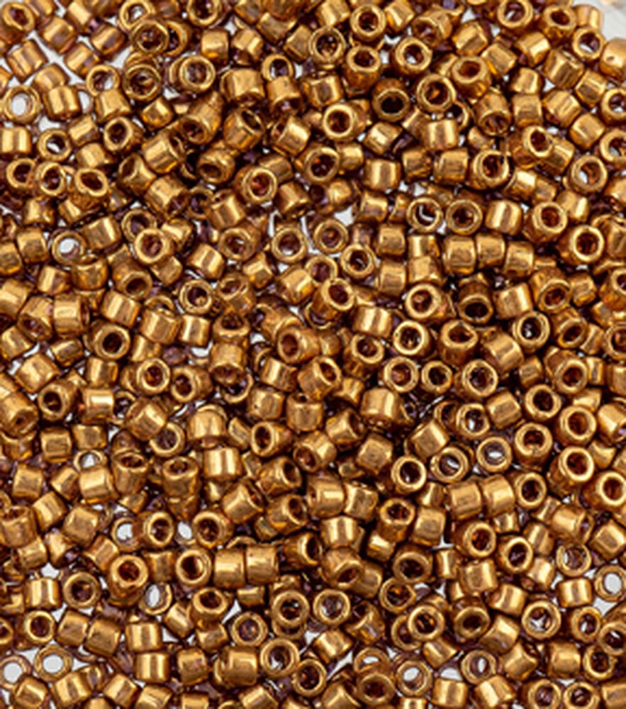 Delica Seed Beads 5G 11/0, Metallic Lt Bronze, swatch, image 26