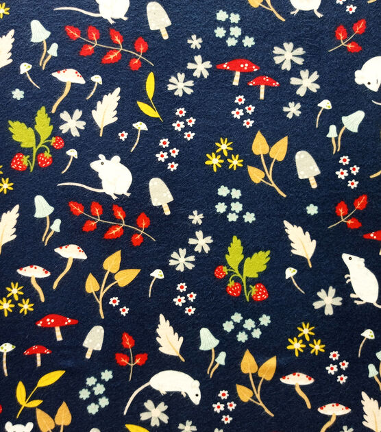 Fall Mouse Super Snuggle Flannel Fabric