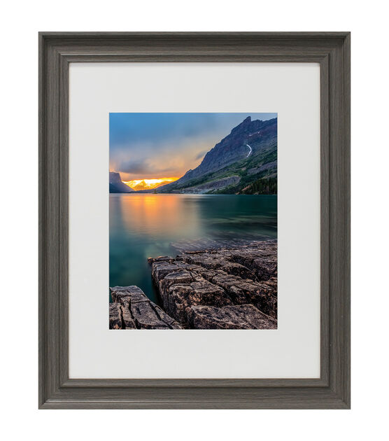 BP 16"x20" Matted to 11"x14" Rustic Gray Wall Frame