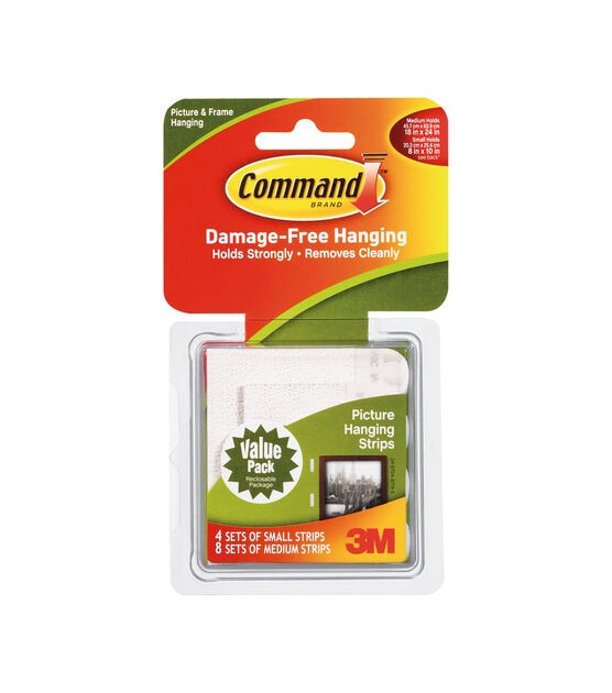 Command 12ct Small & Medium Picture Hanging Strips