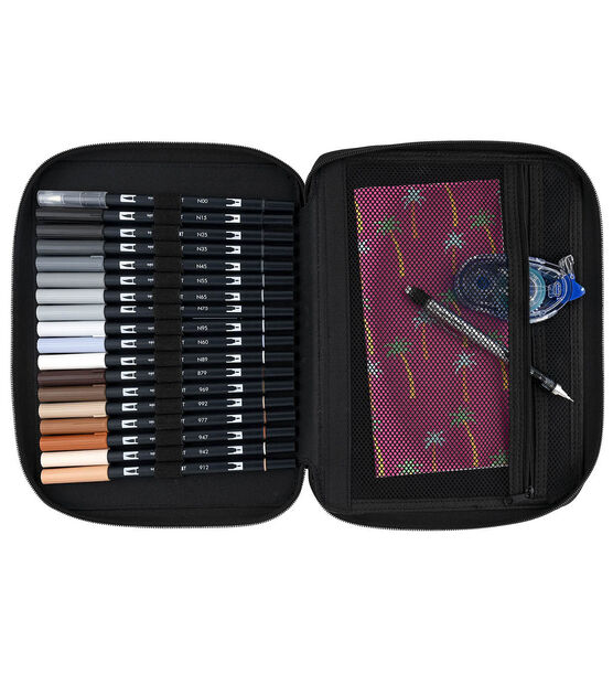 Tombow Dual Brush Pen And Black Zipper Marker Case 54pc, , hi-res, image 4