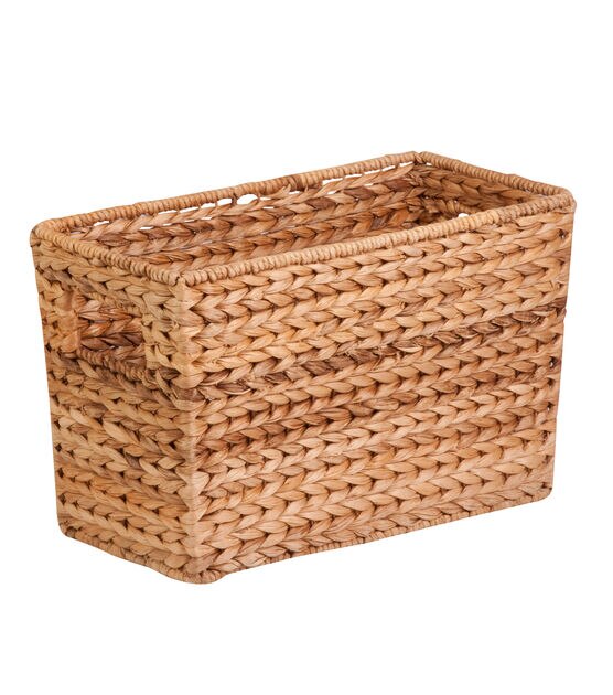 Honey Can Do 15.5" x 10" Natural Water Hyacinth Storage Basket, , hi-res, image 7