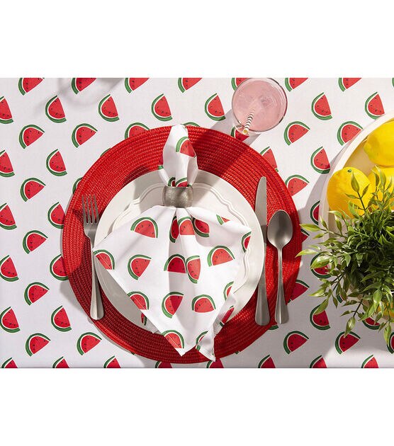 Design Imports Watermelon Outdoor Tablecloth 84", , hi-res, image 5