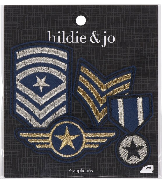 2.5" Military Iron On Patches 4ct by hildie & jo