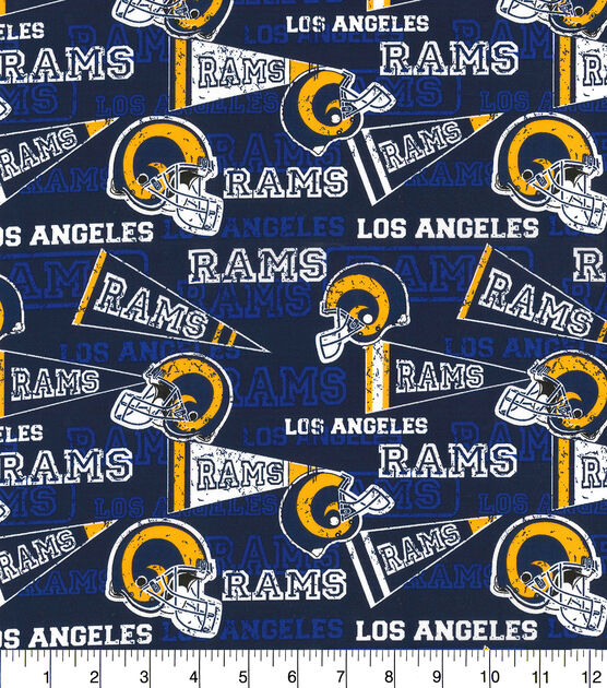 Fabric Traditions Los Angeles Rams Cotton Fabric Retro