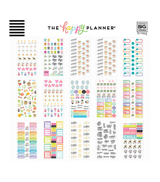 1009pc Essential Planning Happy Planner Sticker Pack, , hi-res, image 2