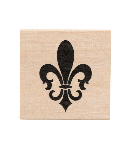 American Crafts Wooden Stamp Fleurdelis