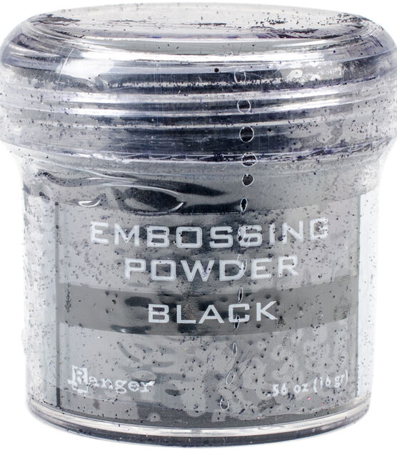 Embossing Powder super fine black, 1 oz., jar (pack of 4