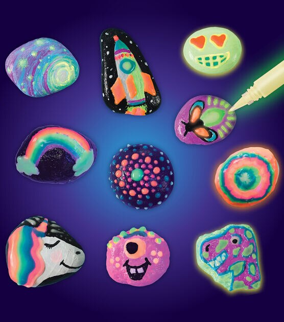  Carolart Rock Painting Kit for Kids, Glow in The Dark Arts &  Crafts Gifts for Boys and Girls Ages 4-12, Kids Craft Kits Art Set,  Creative Art Toys for Kids Age