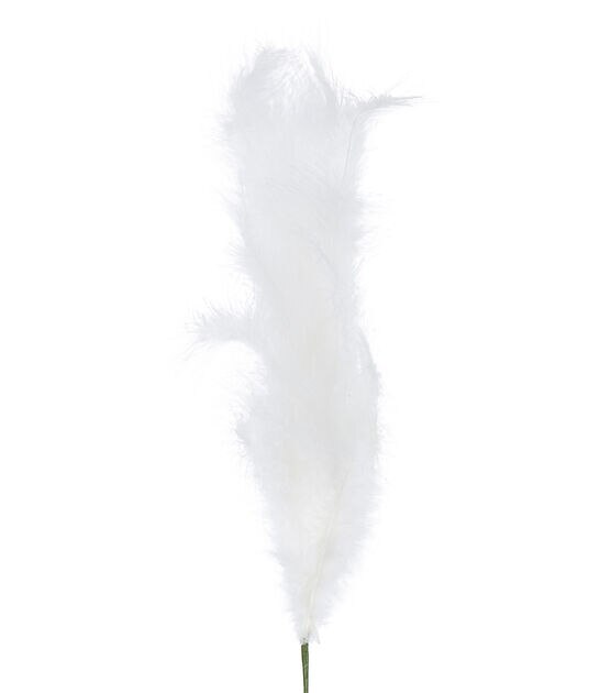 Feathers Spray Bloomer For Vase Decoration Synthetic White