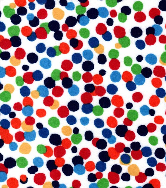 Multi Geo Dots Super Snuggle Flannel Fabric