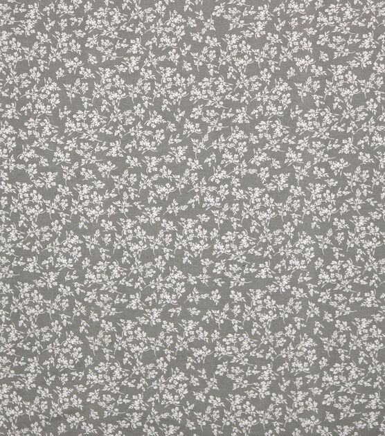 Floral Gray 108" Wide Flannel Fabric