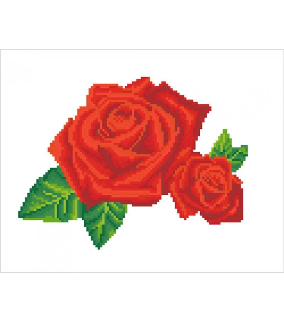 Diamond Embroidery Facet Art Kit 17"X13.7" Red Rose Sparkle, , hi-res, image 3