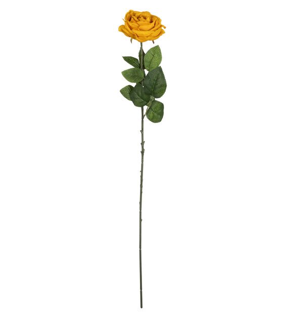 29" Mustard Cabbage Rose Stem by Bloom Room