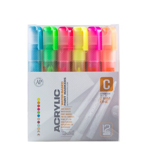 Montana 12 Color Acryclic Fine Marker Set C