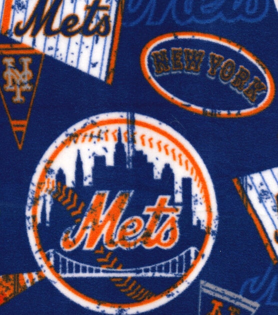 Fabric Traditions New York Mets Fleece Fabric Vintage