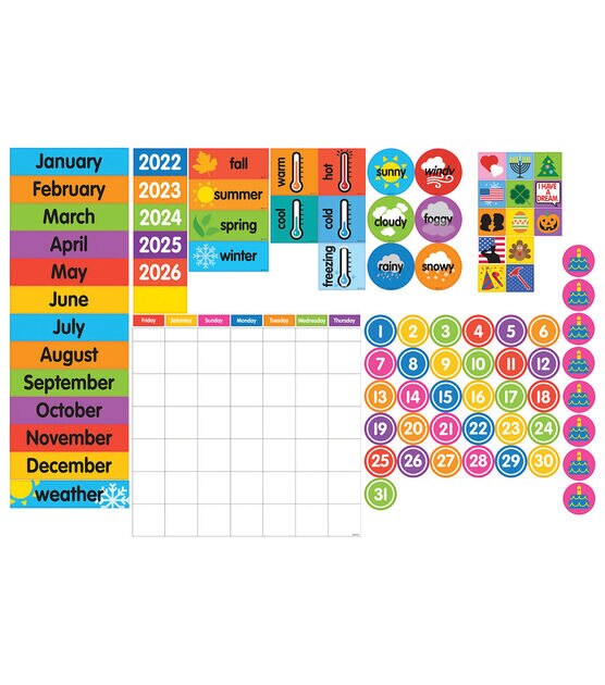 Dowling Magnets 94ct Giant Magnetic Calendar Set