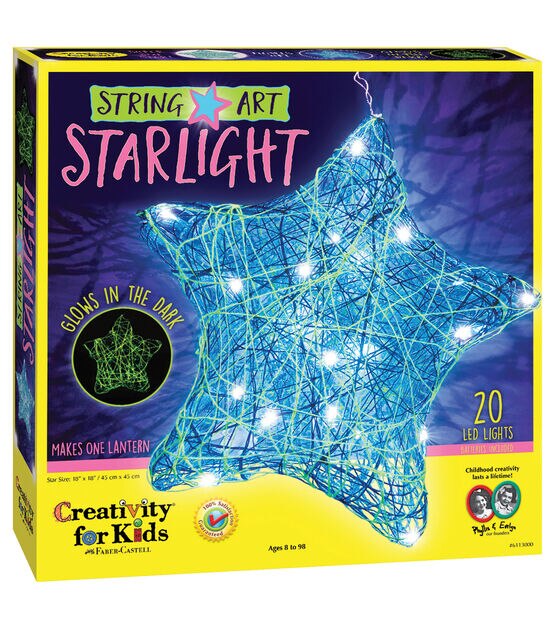 3D String Art Kit for Kids - Makes a Light-Up Star Lantern with 20  Multi-Colored LED Bulbs - Kids Gifts - Crafts for Girls and Boys Ages 8-12  - DIY