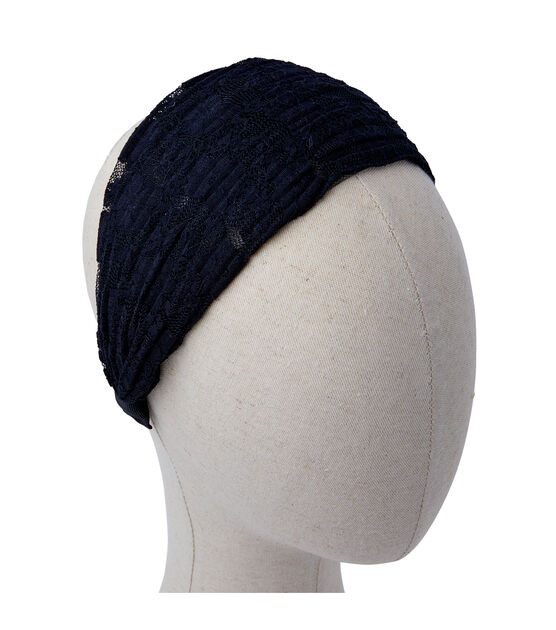 Black Wide Lace Headband by hildie & jo, , hi-res, image 4