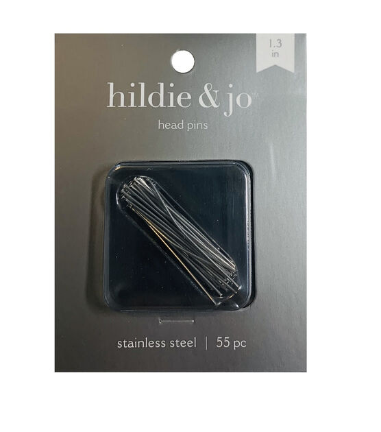 35mm Stainless Steel Head Pins 55pk by hildie & jo