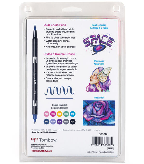 Tombow Dual Brush Markers 10 Pkg Galaxy, , hi-res, image 11