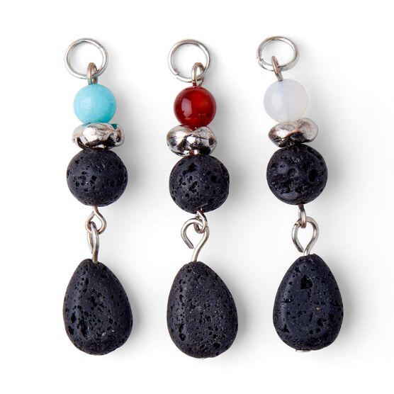 3ct Multicolor Lava Beaded Charms by hildie & jo, , hi-res, image 2
