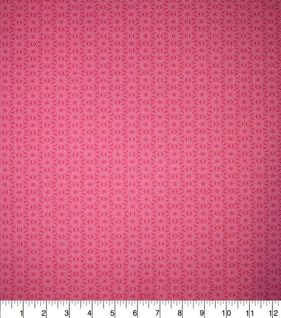 Asian Inspired Premium Cotton Print Fabric Pink Starburst | JOANN