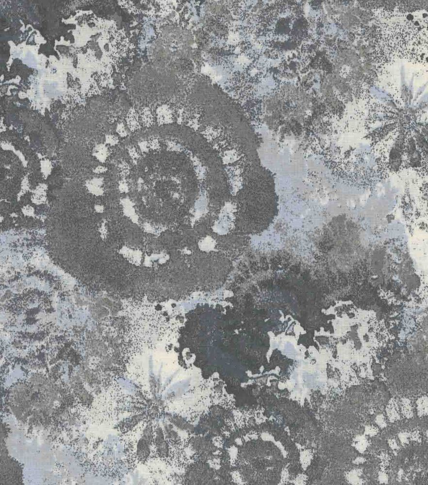 Tie Dye Quilt Cotton Fabric by Keepsake Calico, Silver, swatch, image 2