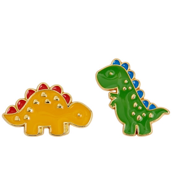 La Mode 1" Multicolor Dinosaur Shank Buttons 2ct, , hi-res, image 3