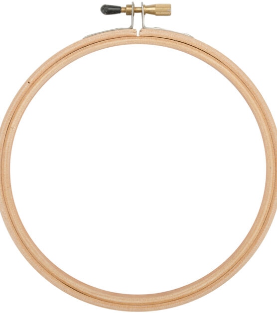 Frank A. Edmunds 6'' Wood Embroidery Hoop with Round Edges Natural
