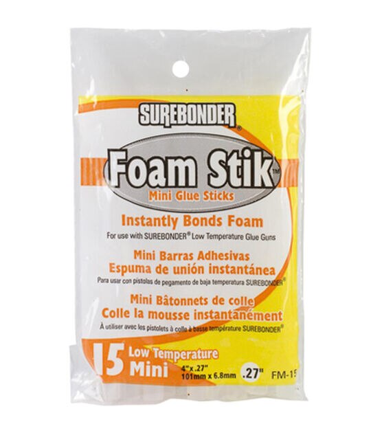 Foam Safe Mini Glue Sticks 15 Pkg